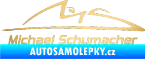 Samolepka Michael Schumacher 002 zlatá metalíza