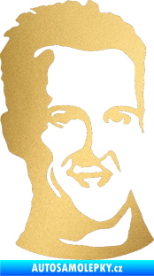 Samolepka Silueta Michael Schumacher pravá zlatá metalíza