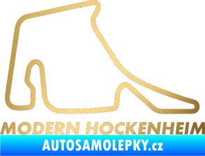 Samolepka Okruh Modern Hockenheim zlatá metalíza