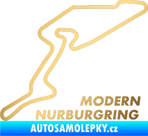 Samolepka Okruh Modern Nurburgring zlatá metalíza