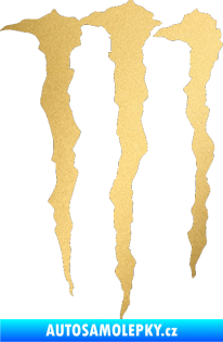 Samolepka Monster Energy 002 zlatá metalíza