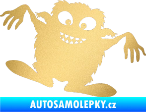 Samolepka Monstrum 001 pravá zlatá metalíza