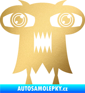 Samolepka Monstrum 003 levá zlatá metalíza