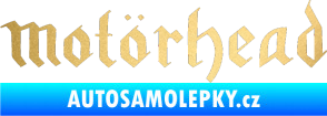 Samolepka Motorhead rovný zlatá metalíza