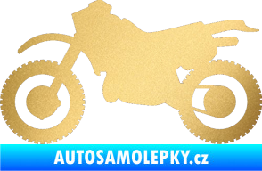 Samolepka Motorka 003 levá zlatá metalíza