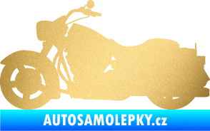Samolepka Motorka 045 levá Harley Davidson zlatá metalíza