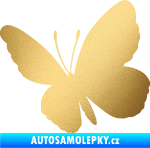 Samolepka Motýl 009 levá zlatá metalíza