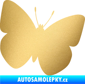 Samolepka Motýl 011 pravá zlatá metalíza