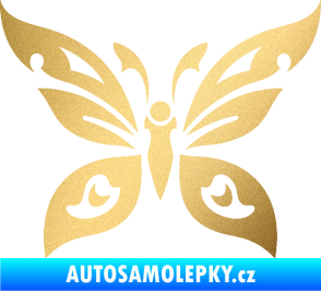 Samolepka Motýl 014 zlatá metalíza