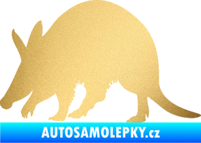 Samolepka Mravenečník 002 levá zlatá metalíza