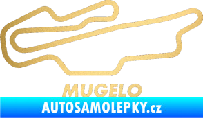 Samolepka Okruh Mugelo zlatá metalíza
