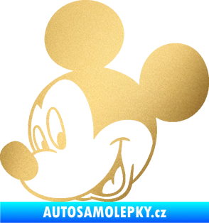 Samolepka Myšák Mickey 001 levá zlatá metalíza