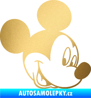 Samolepka Myšák Mickey 001 pravá zlatá metalíza