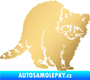 Samolepka Mýval 002 pravá zlatá metalíza