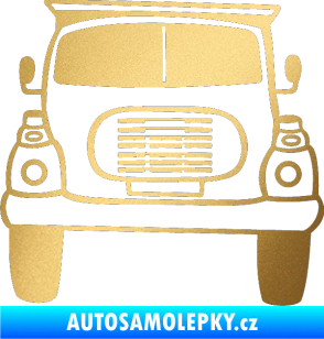 Samolepka Nákladní auto karikatura zlatá metalíza