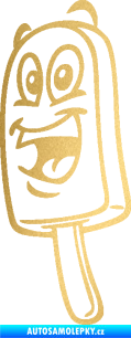 Samolepka Nanuk 001 levá s obličejem zlatá metalíza