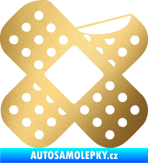 Samolepka Náplast 005 pravá zlatá metalíza