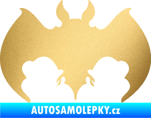 Samolepka Netopýr 002 zlatá metalíza
