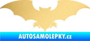 Samolepka Netopýr 007 zlatá metalíza