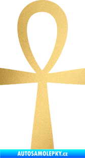 Samolepka Nilský kříž Ankh zlatá metalíza