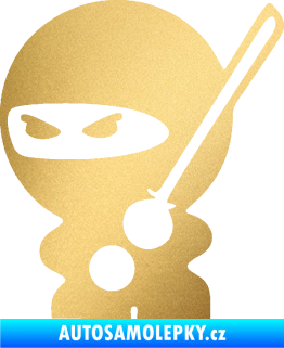Samolepka Ninja baby 001 levá zlatá metalíza