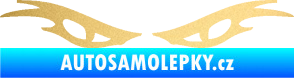 Samolepka Oči 003  zlatá metalíza