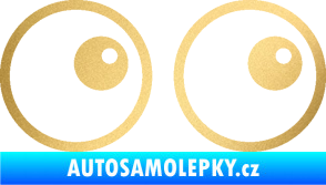 Samolepka Oči 006 pravá zlatá metalíza