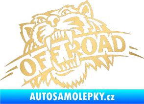 Samolepka Off Road 001  zlatá metalíza