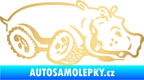 Samolepka Off Road 006 pravá hroch zlatá metalíza