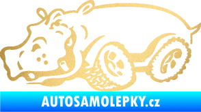Samolepka Off Road 006 levá hroch zlatá metalíza