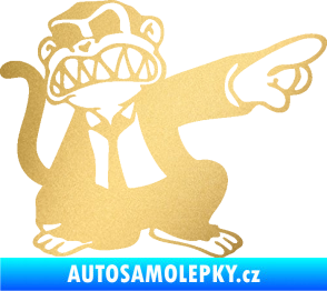 Samolepka Opičák JDM pravá zlatá metalíza