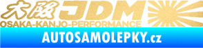 Samolepka Osaka Kanjo performance JDM zlatá metalíza