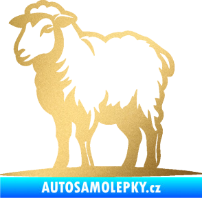Samolepka Ovce 002 levá zlatá metalíza