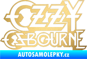 Samolepka Ozzy Osbourne 001 zlatá metalíza