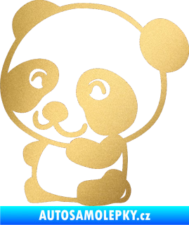 Samolepka Panda 002 levá zlatá metalíza