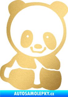Samolepka Panda 009 pravá baby zlatá metalíza