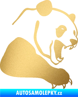 Samolepka Panda 010 pravá zlatá metalíza