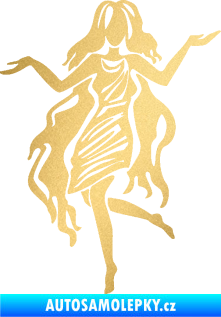 Samolepka Panna 005 levá zlatá metalíza
