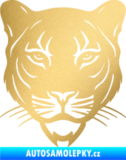 Samolepka Panter 002 hlava black panther zlatá metalíza