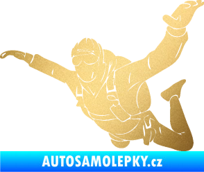 Samolepka Parašutista 004 levá zlatá metalíza