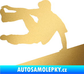 Samolepka Parkour 001 levá zlatá metalíza