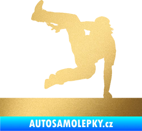 Samolepka Parkour 002 levá zlatá metalíza