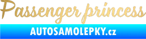 Samolepka Passenger Princess 001 nápis zlatá metalíza