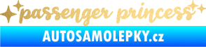 Samolepka Passenger Princess 002 nápis s hvězdičkami zlatá metalíza