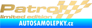 Samolepka Patrol limited edition pravá zlatá metalíza
