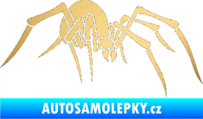Samolepka Pavouk 002 - pravá zlatá metalíza