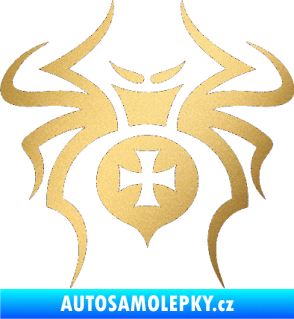 Samolepka Pavouk 003 křižák zlatá metalíza