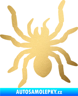 Samolepka Pavouk 014 levá zlatá metalíza