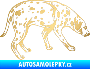 Samolepka Pes 001 pravá Dalmatin zlatá metalíza