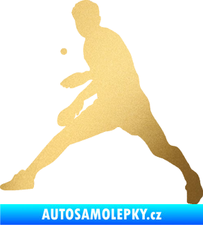 Samolepka Ping pong 002 levá zlatá metalíza